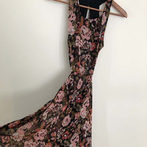 Zara - Backless Floral Maxi Dress - Picture 2 of 8
